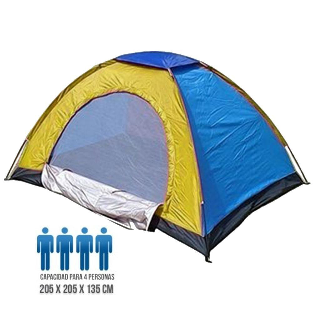 Carpa Camping 4 Personas Multicolor