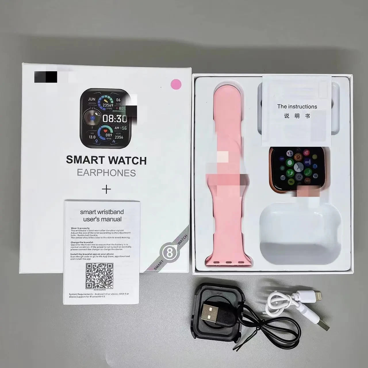 SMARTWATCH SERIE 8 DM02+EARPHONES COMBO