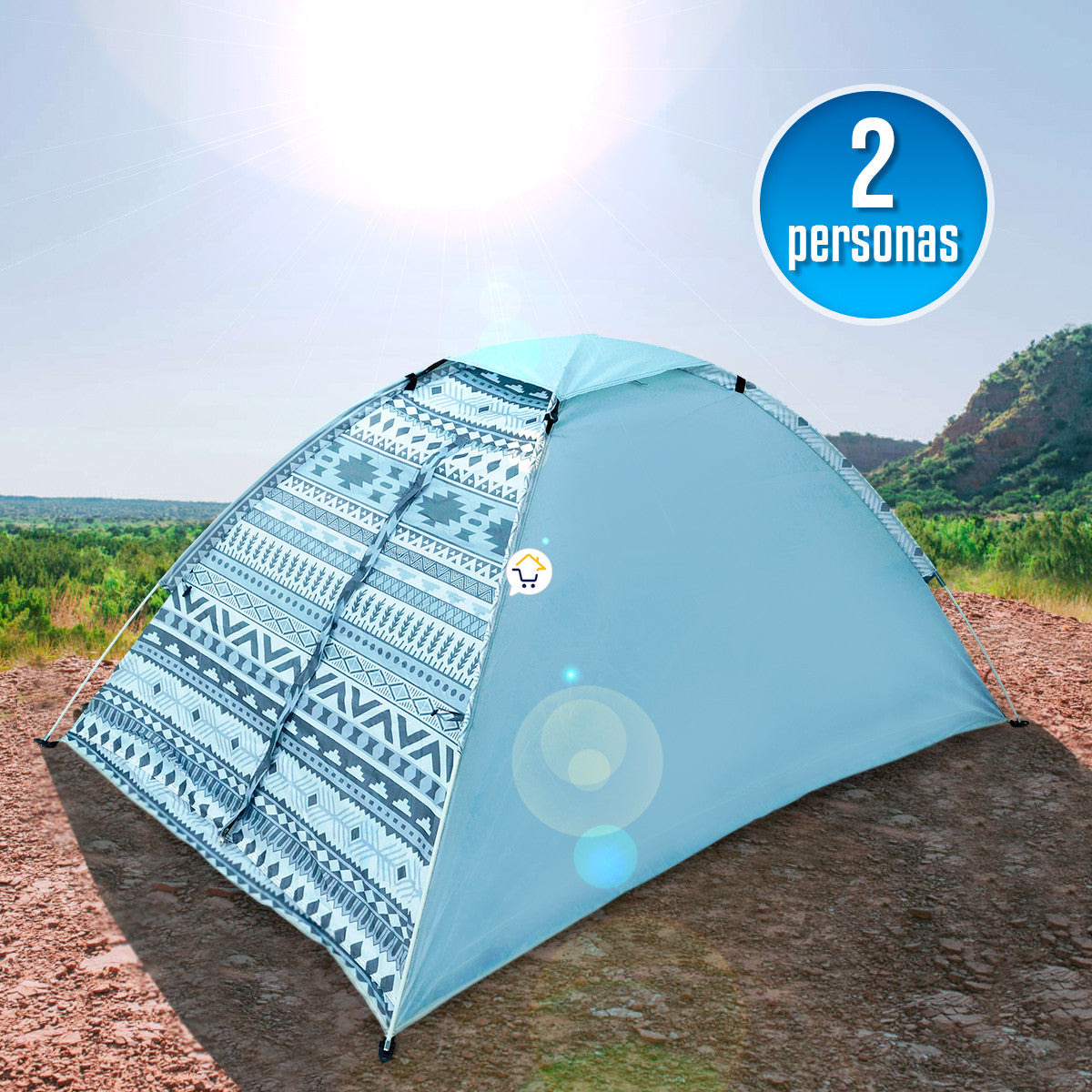 Carpa Camping Semi Impermeable 2 Persona