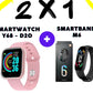 Combo smartwatch Y68 + Smartband M6