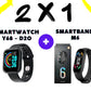 Combo smartwatch Y68 + Smartband M6