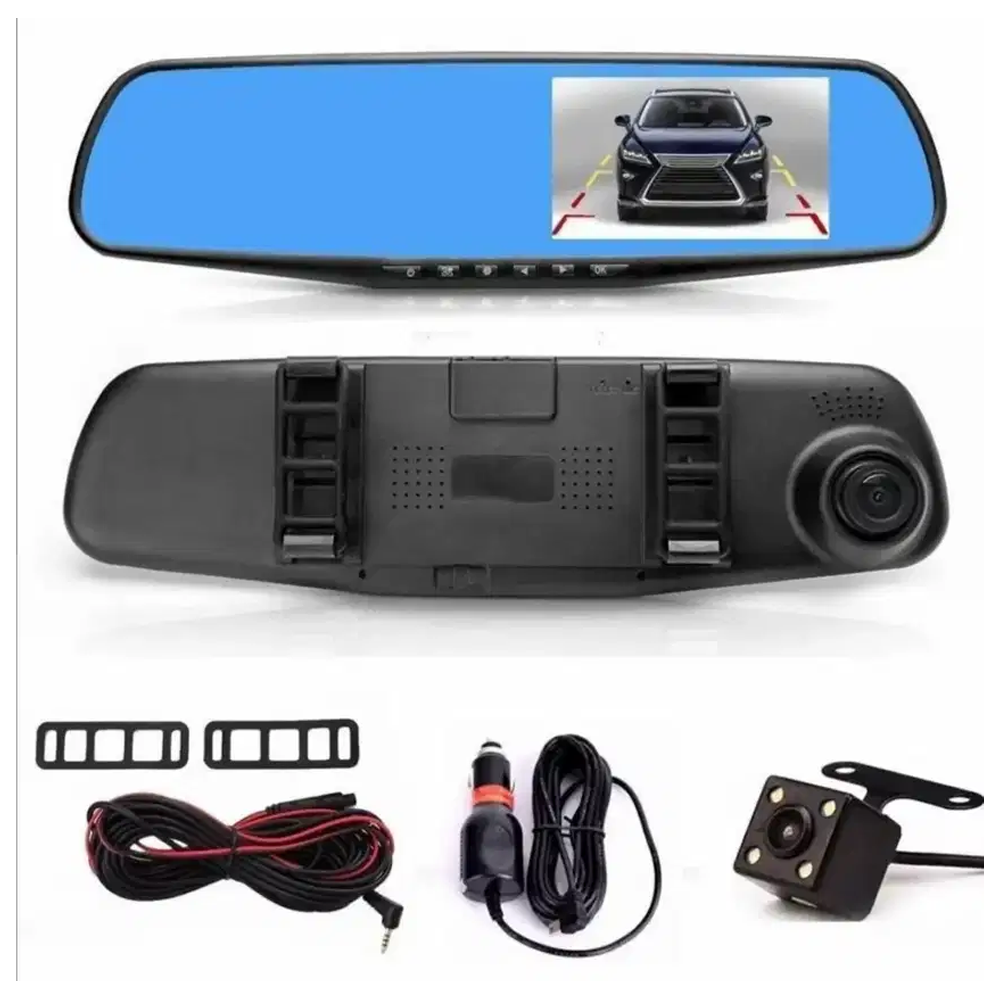 Espejo Retrovisor Doble Camara Dvr Hd De