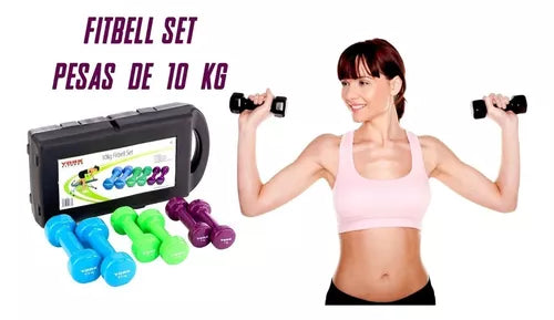 Kit de mancuernas 10 Kg (3 pares)