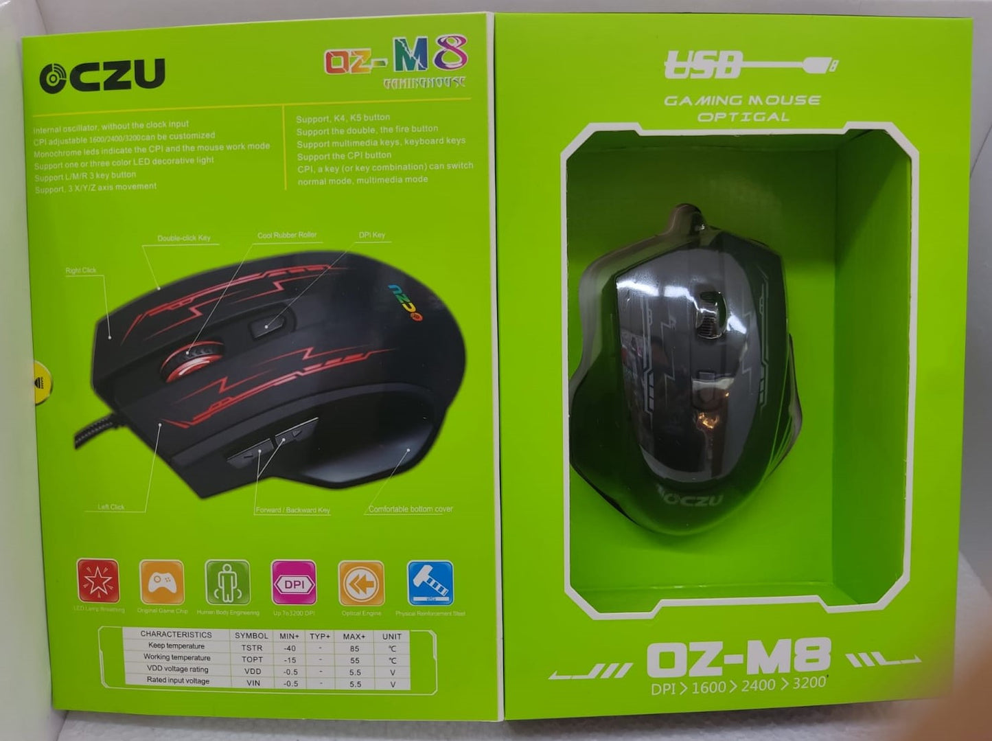 Mouse Alámbrico Gaming Optical Rgb